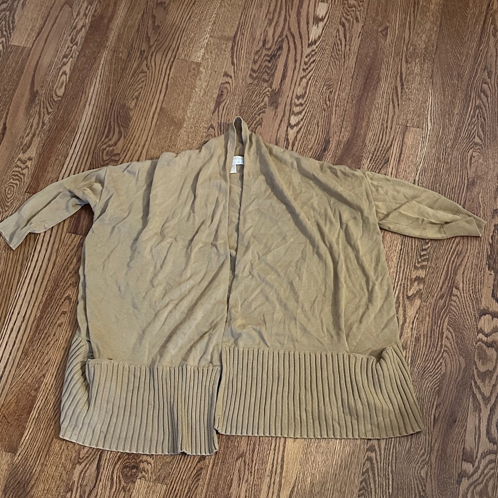 Michael Kors Camel Open Front Cardigan